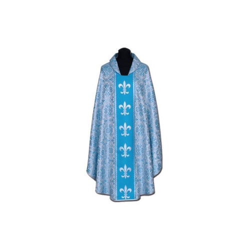 Marianisches Messgewand blau + silbernes Ornament (57A)