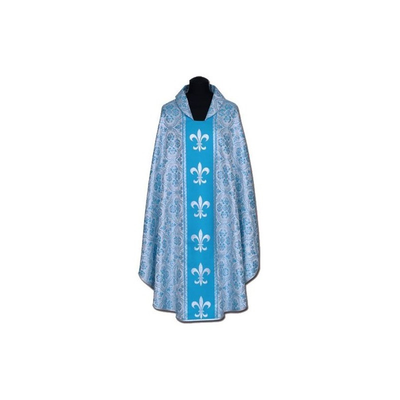 Marianisches Messgewand blau + silbernes Ornament (57A)