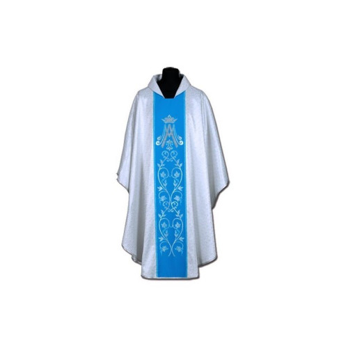 Marianisches Messgewand blau + silbernes Ornament (58A)